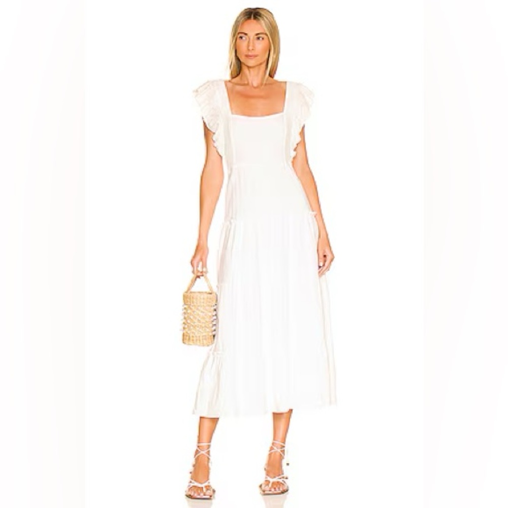 *NWOT* SMYMM White Linen Midi Dress